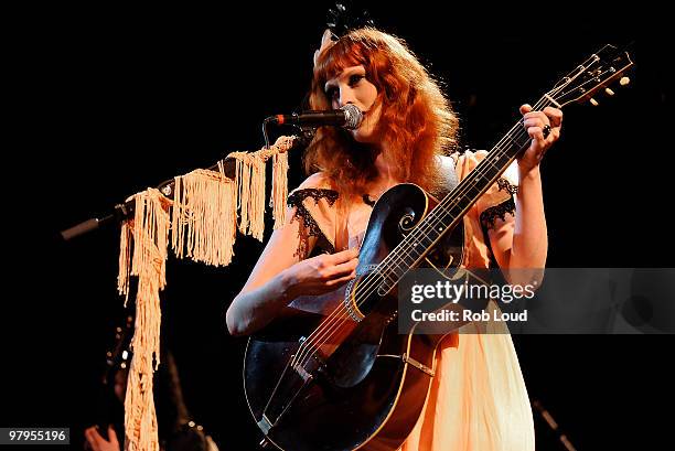 Karen Elson performs at Le Poisson Rouge on March 22, 2010 in New York City.