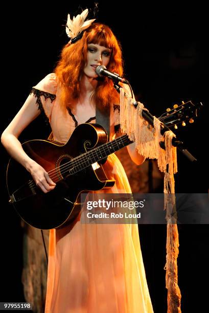 Karen Elson performs at Le Poisson Rouge on March 22, 2010 in New York City.