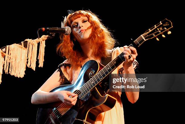 Karen Elson performs at Le Poisson Rouge on March 22, 2010 in New York City.