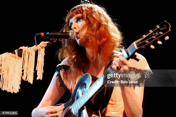 Karen Elson performs at Le Poisson Rouge on March 22, 2010 in New York City.