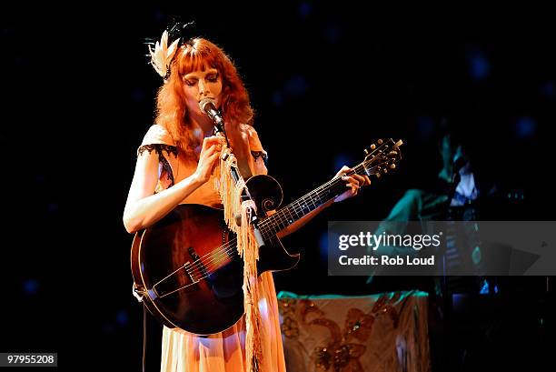 Karen Elson performs at Le Poisson Rouge on March 22, 2010 in New York City.