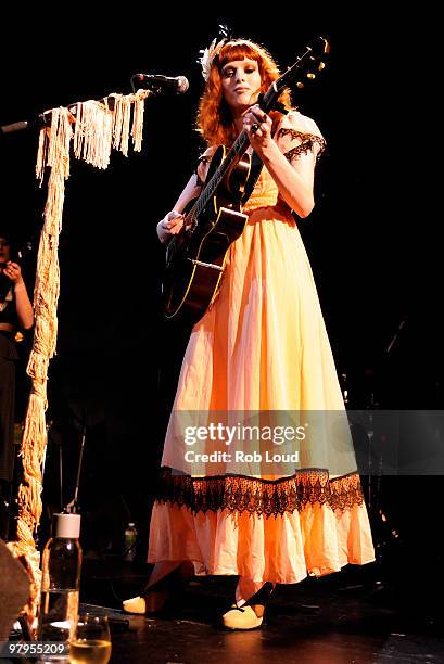 Karen Elson performs at Le Poisson Rouge on March 22, 2010 in New York City.