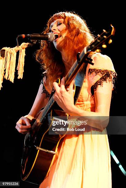 Karen Elson performs at Le Poisson Rouge on March 22, 2010 in New York City.