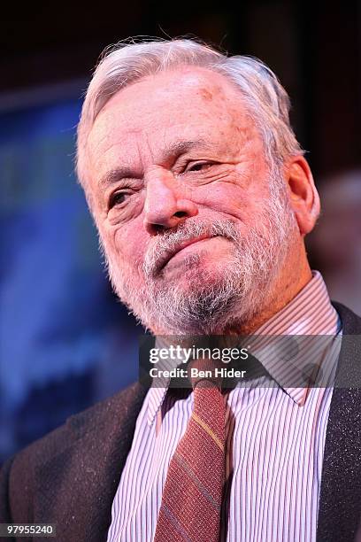 Composer Stephen Sondheim attends the Roundabout Theatre Company's 2010 Spring Gala at Studio 54 on March 22, 2010 in New York City.