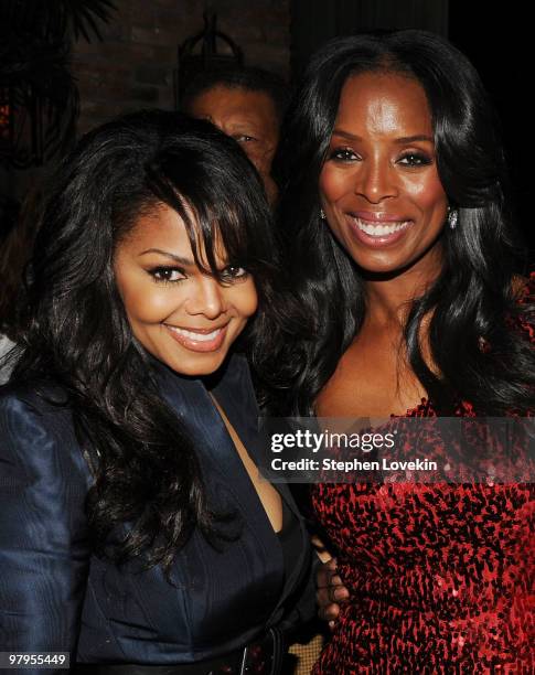 Singer/actress Janete Jackson and actress Tasha Smith attend the "Why Did I Get Married Too?" after party on March 22, 2010 in New York City.