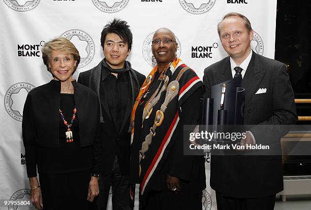 Chairman of the Board of the Alvin Ailey American Dance Foundation, Joan Weill, Pianist Lang Lang, Artistic director Alvin Ailey American Dance...