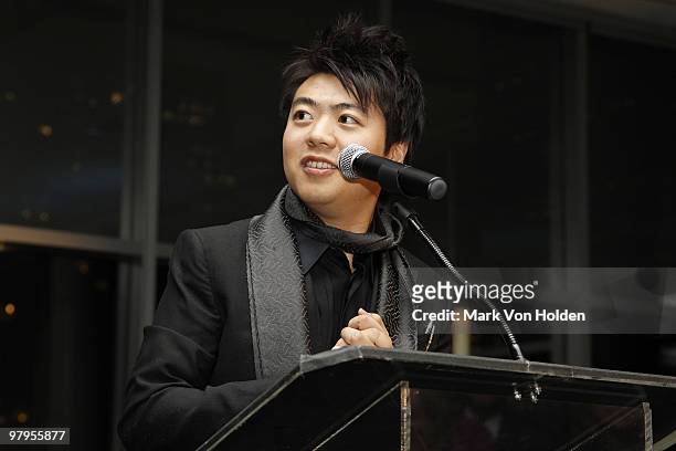 Pianist Lang Lang attend the Montblanc de la Culture Arts Patronage Award honoring Judith Jamison at the Alvin Ailey American Dance Theater on March...