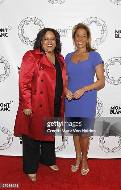 Catherine McKenzie and Kemberly Richardson attend the Montblanc de la Culture Arts Patronage Award honoring Judith Jamison at the Alvin Ailey...