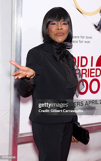 Actress Cicely Tyson attends the special screening of "Why Did I Get Married Too" at the School of Visual Arts Theater on March 22, 2010 in New York...