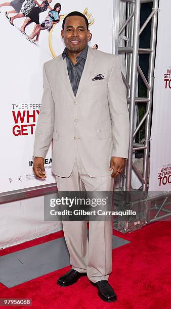 Actor Lamman Rucker attends the special screening of "Why Did I Get Married Too" at the School of Visual Arts Theater on March 22, 2010 in New York...