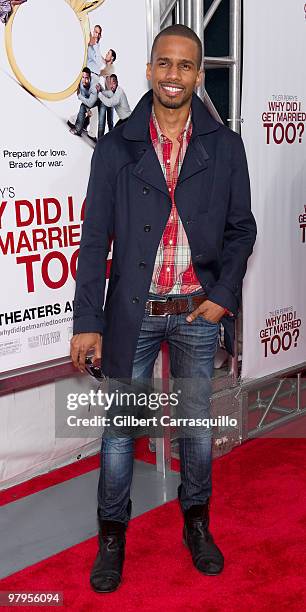 Singer/actor Eric West attends the special screening of "Why Did I Get Married Too" at the School of Visual Arts Theater on March 22, 2010 in New...