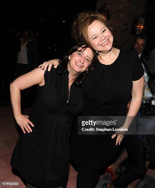 Actresses Rachel Dratch and Caroline Rhea attend the "Why Did I Get Married Too?" after party on March 22, 2010 in New York City.