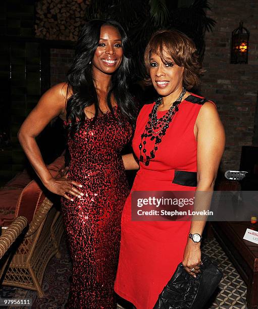 Actress Tasha Smith and Gayle King attend the "Why Did I Get Married Too?" after party on March 22, 2010 in New York City.