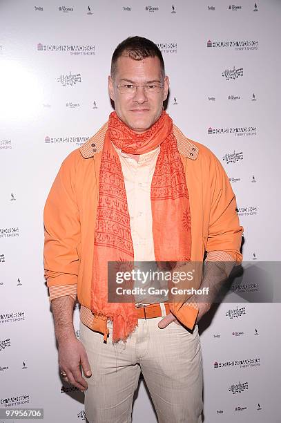 Designer John Bartlett attends the grand opening VIP gala of Housing Works Hell's Kitchen at Housing Works Hell's Kitchen on March 22, 2010 in New...