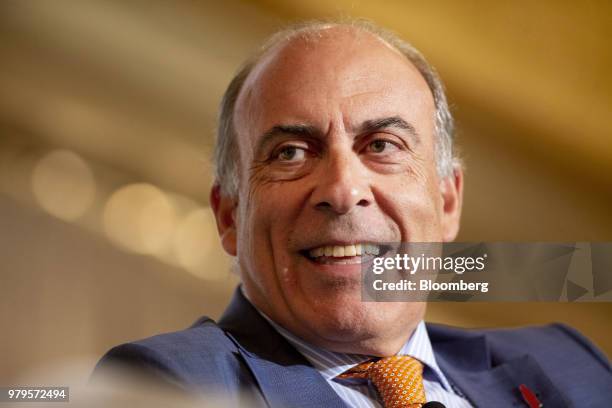 Muhtar Kent, chairman of the Coca-Cola Co., speaks during an Executives Club Of Chicago luncheon in Chicago, Illinois, U.S., on Wednesday, June 20,...