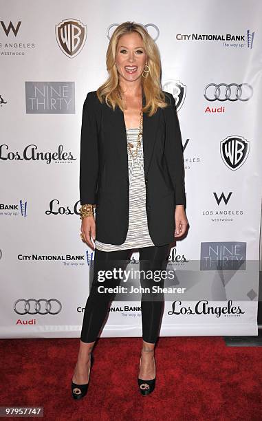 Actress Christina Applegate arrives at the "Backstage at the Geffen" gala at Geffen Playhouse on March 22, 2010 in Los Angeles, California.