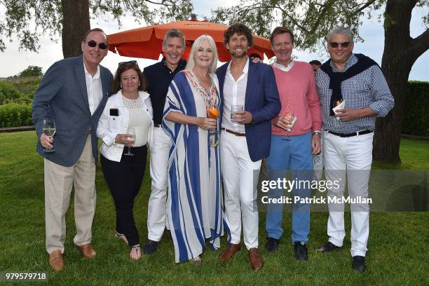 David Fink, Melissa Cohn, Mark Lanspa, Di Vertigan, Simon Kinsella, Greg Scarffe and Bill Harts at The 18th Annual Midsummer Night Drinks Benefiting...