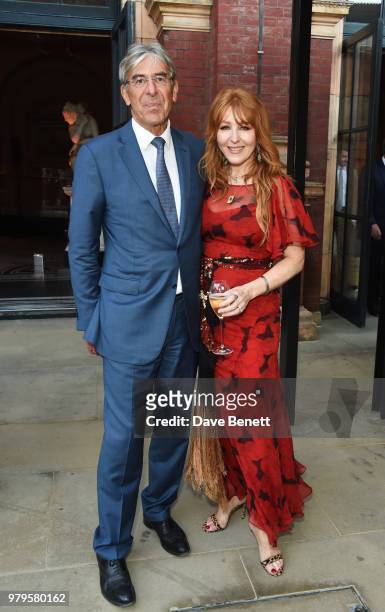 Michael Ward, Harrods CEO, and Charlotte Tilbury attend the Summer Party at the V&A in partnership with Harrods at the Victoria and Albert Museum on...