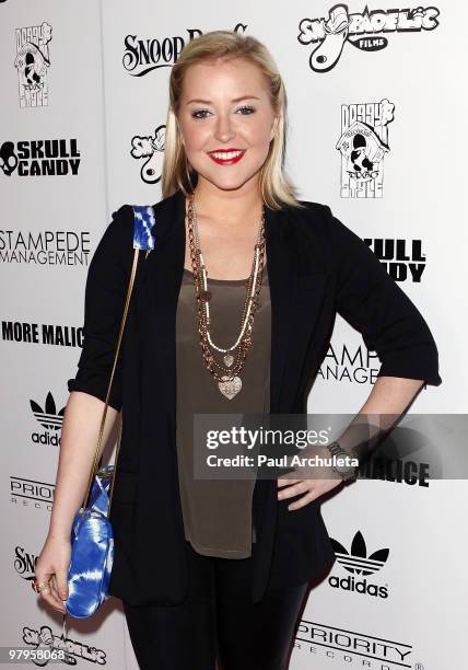 Singer Samantha Marq arrives at the "Malice N Wonderland" premiere at the Egyptian Theatre on March 22, 2010 in Hollywood, California.