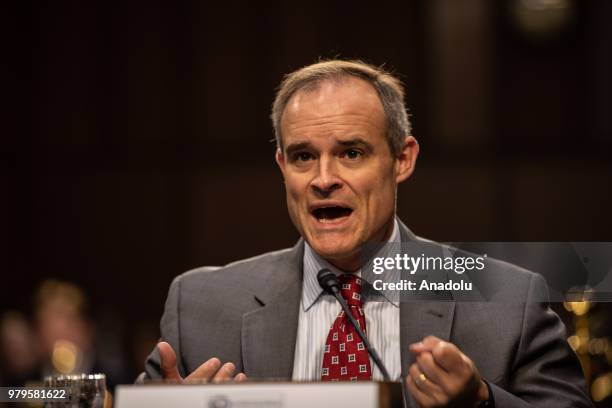 Former White House cybersecurity coordinator Michael Daniel testifies during a hearing on Policy Response to Russian Interference in the 2016 US...