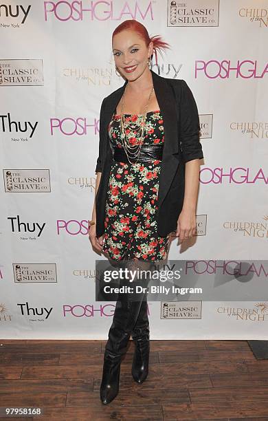 Singer Carmit Bachar attends the POSHGLAM.COM to benefit children of the night at the Celebrity Vault on March 22, 2010 in Beverly Hills, California.