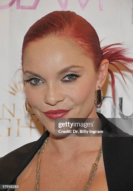 Singer Carmit Bachar attends the POSHGLAM.COM to benefit children of the night at the Celebrity Vault on March 22, 2010 in Beverly Hills, California.