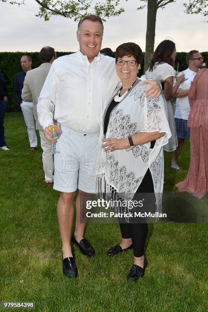 Michael Sean Grant and Michelle Ann Infante attend The 18th Annual Midsummer Night Drinks Benefiting God's Love We Deliver at Private Residence on...