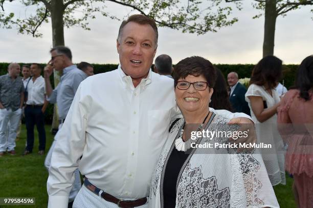 Michael Sean Grant and Michelle Ann Infante attend The 18th Annual Midsummer Night Drinks Benefiting God's Love We Deliver at Private Residence on...