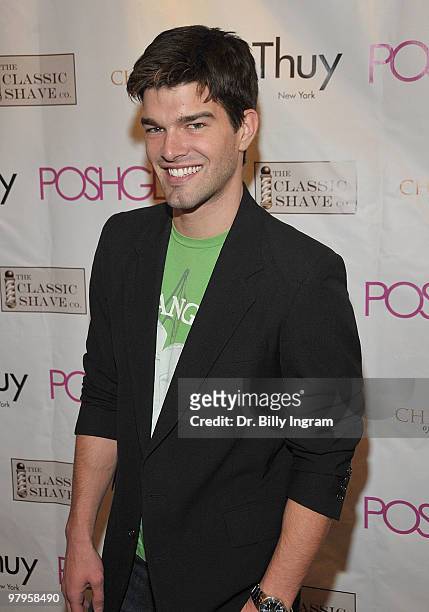Recording artist Jordan Johnson attends the POSHGLAM.COM to benefit children of the night at the Celebrity Vault on March 22, 2010 in Beverly Hills,...