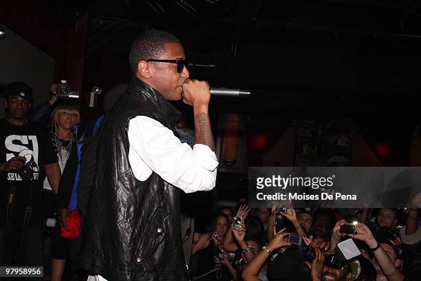 Fabolous peforms during Power Live at B.B. Kings on March 22, 2010 in New York City.