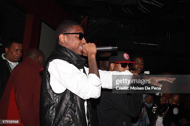 Fabolous and Red Cafe peform during Power Live at B.B. Kings on March 22, 2010 in New York City.