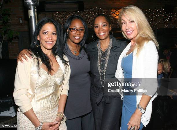 Musician Sheila E, Lynn Mabry, singer Jody Watley and Linda Thompson attend GRAMMY In The Mix at Wokcano on March 22, 2010 in Santa Monica,...
