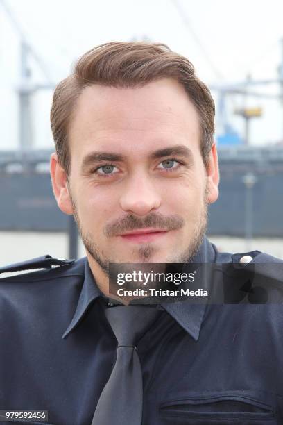 Marc Barthel during the on set photo call of 'Notruf Hafenkante' at Fischauktionshalle on June 20, 2018 in Hamburg, Germany.