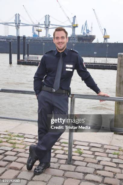 Marc Barthel during the on set photo call of 'Notruf Hafenkante' at Fischauktionshalle on June 20, 2018 in Hamburg, Germany.