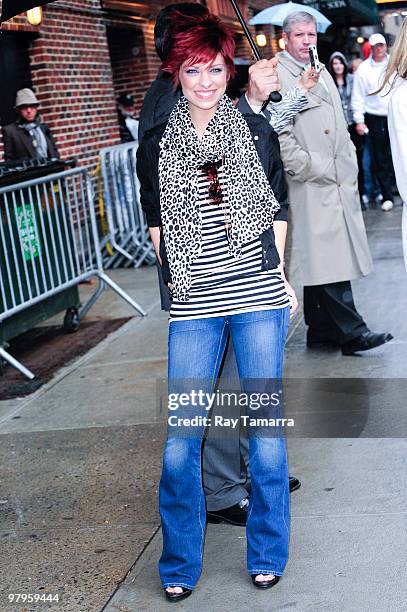 "American Idol" castoff Lacey Brown visits the "Late Show With David Letterman" at the Ed Sullivan Theater on March 22, 2010 in New York City.