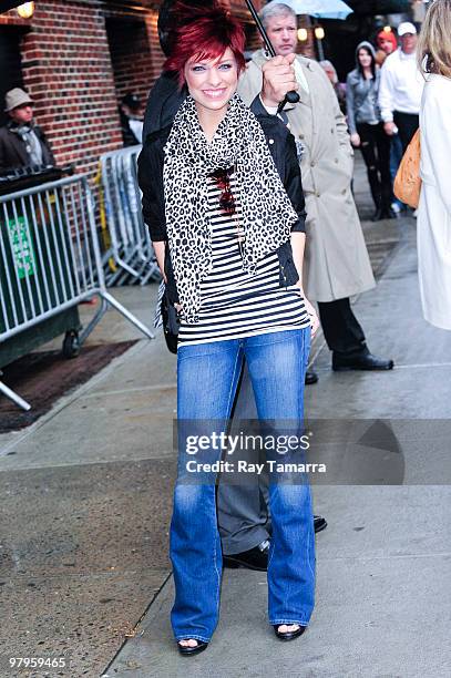 "American Idol" castoff Lacey Brown visits the "Late Show With David Letterman" at the Ed Sullivan Theater on March 22, 2010 in New York City.