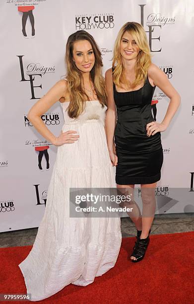 Fashion designer Lauren Elaine and Chelsea Ray attend LA Rocks Fashion Week: Lauren Elaine Fall 2010 Black Label at the Key Club on March 22, 2010 in...