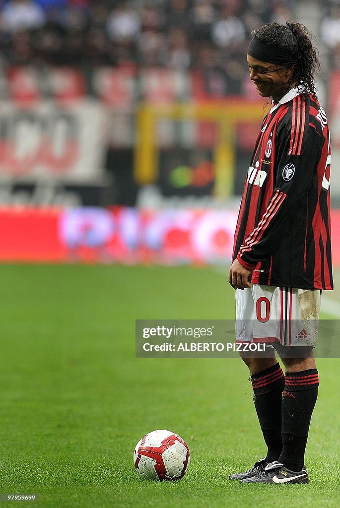 AC Milan's Brasilian forward Ronaldinho