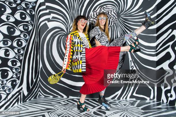 Piera Gelardi and Alexa Meade attend Refinery29's '29Rooms San Francisco: Turn It Into Art' on June 20, 2018 in San Francisco, California.