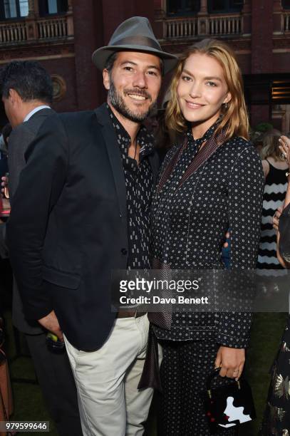 Boniface Verney-Carron and Arizona Muse attend the Summer Party at the V&A in partnership with Harrods at the Victoria and Albert Museum on June 20,...