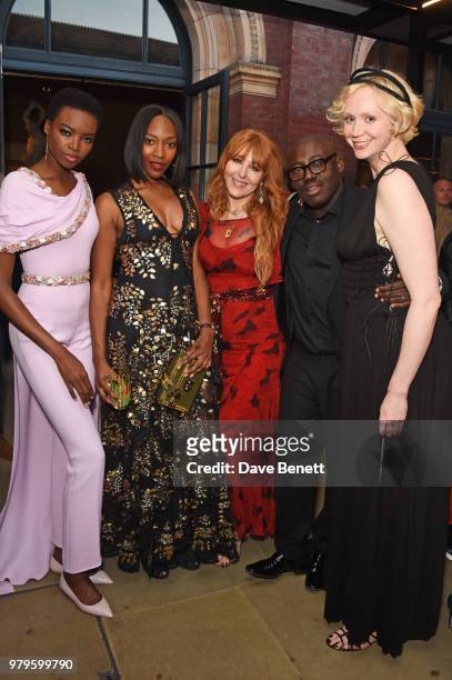 Maria Borges, Vanessa Kingori, Charlotte Tilbury, Edward Enninful and Gwendoline Christie attend the Summer Party at the V&A in partnership with...