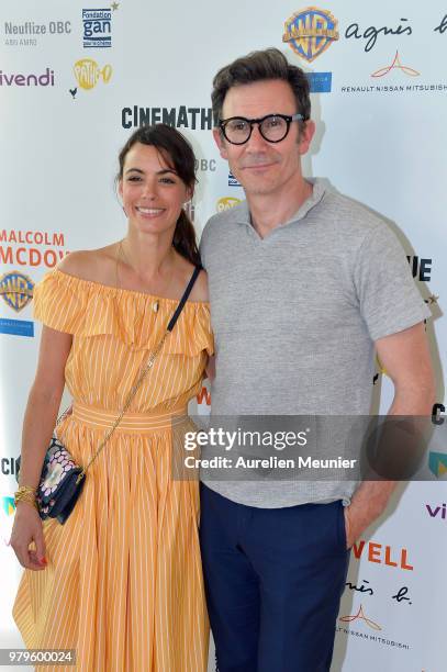 Berenice Bejo and Michel Hazanavicius attend the "Malcolm McDowell Retrospective" at La Cinematheque Francaise on June 20, 2018 in Paris, France.