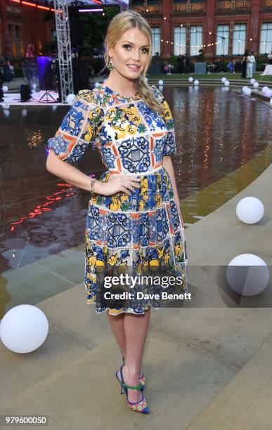 Lady Kitty Spencer attend the Summer Party at the V&A in partnership with Harrods at the Victoria and Albert Museum on June 20, 2018 in London,...