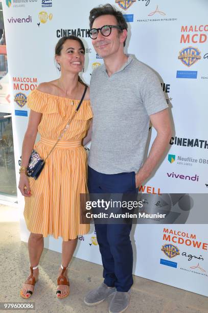 Berenice Bejo and Michel Hazanavicius attend the "Malcolm McDowell Retrospective" at La Cinematheque Francaise on June 20, 2018 in Paris, France.