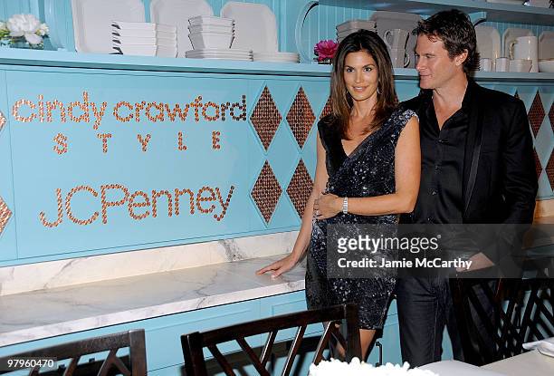 Cindy Crawford and Randy Gerber attend DIFFA's Dining By Design New York 2010 at Pier 94 on March 22, 2010 in New York City.