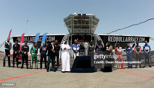 Of the Red Bull Air race, Bernd Loidl, Deputy Director General of the Abu Dhabi Tourism Authority, Ahmed Hussein and EVP Brand and Communications of...