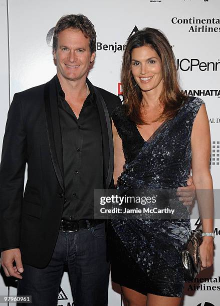 Randy Gerber and Cindy Crawford attend DIFFA's Dining By Design New York 2010 at Pier 94 on March 22, 2010 in New York City.