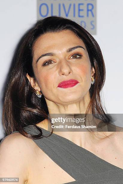 Rachel Weisz attends The Laurence Olivier Awards at The Grosvenor House Hotel on March 21, 2010 in London, England.