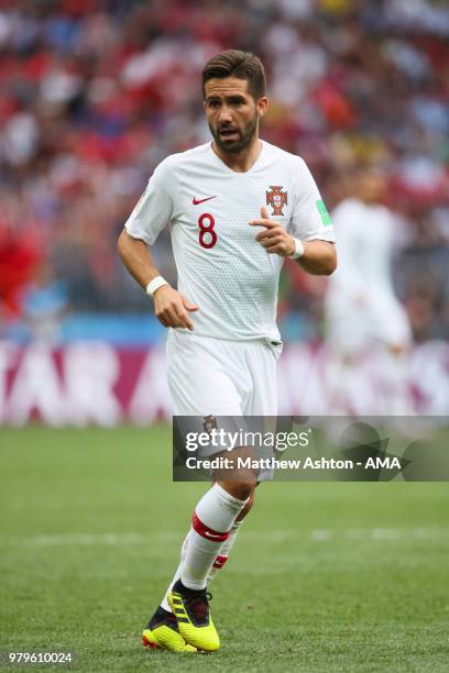 Joao Moutinho of Portugal in action during the 2018 FIFA World Cup Russia group B match between Portugal and Morocco at Luzhniki Stadium on June 20,...