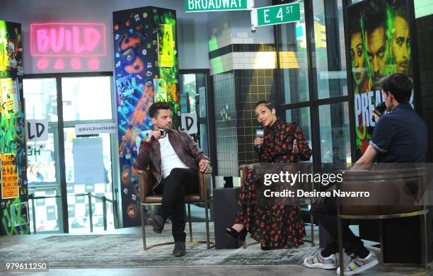 Actors Dominic Cooper and Ruth Negga visit Build series to discuss 'Preacher' at Build Studio on June 20, 2018 in New York City.